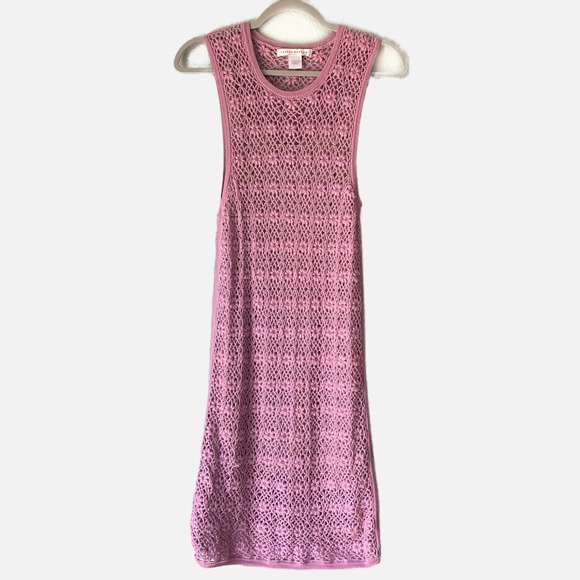 Susana Monaco Dresses & Skirts - Susana Monaco Merino Wool Floral Knit Crotchet Sleeveless Midi Dress, Size L